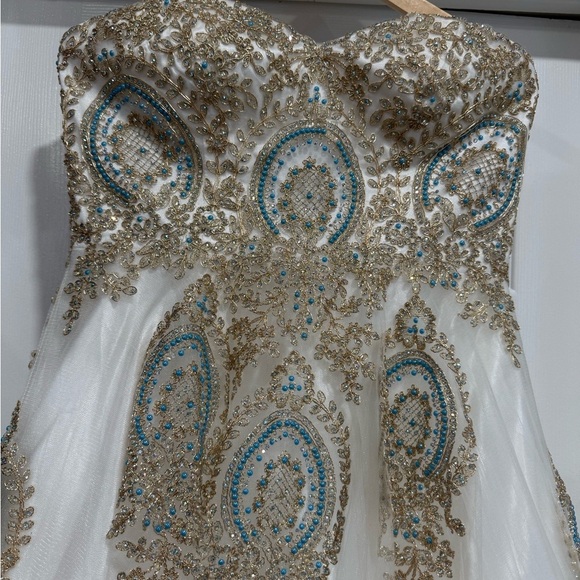 Camille La Vie White and Gold Maxi Dress - Picture 2 of 8